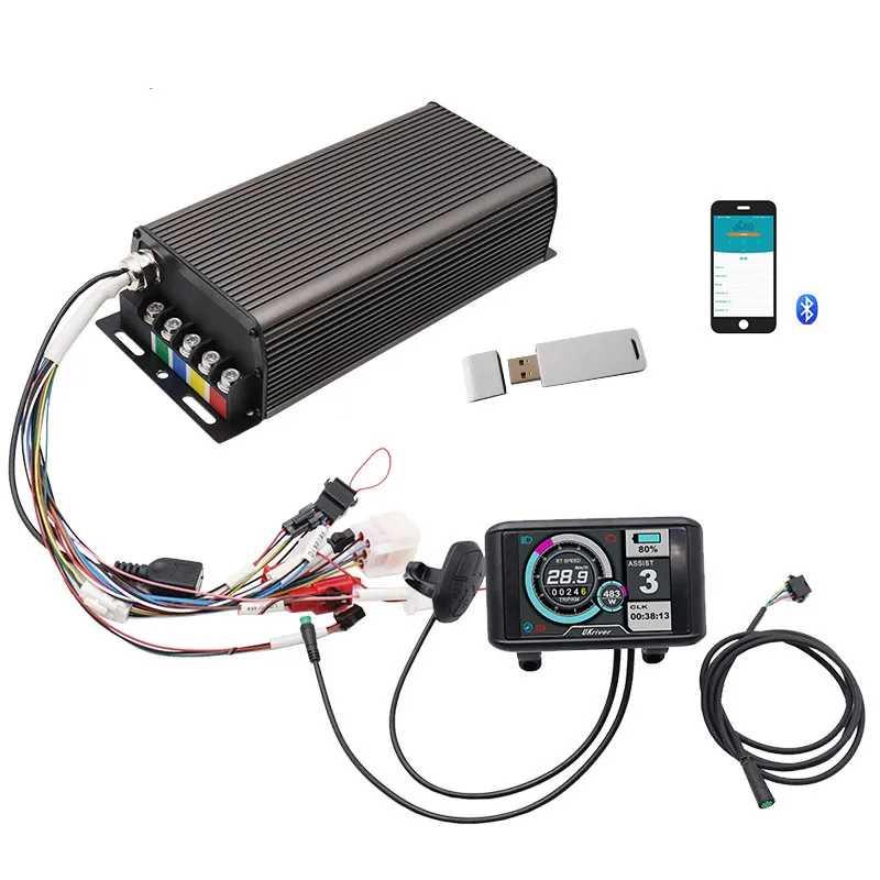 Контроллер для электровелосипеда Sabvoton SVMC72150 UKC1 V2 48 В 60 в 72 150 А 8 кВт BLDC с TFT-дисплеем спицевого двигателя