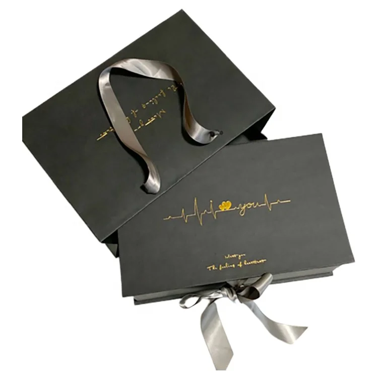 Custom Printed Kraft Boxes Plus Size Dress For Woman Luxury Black