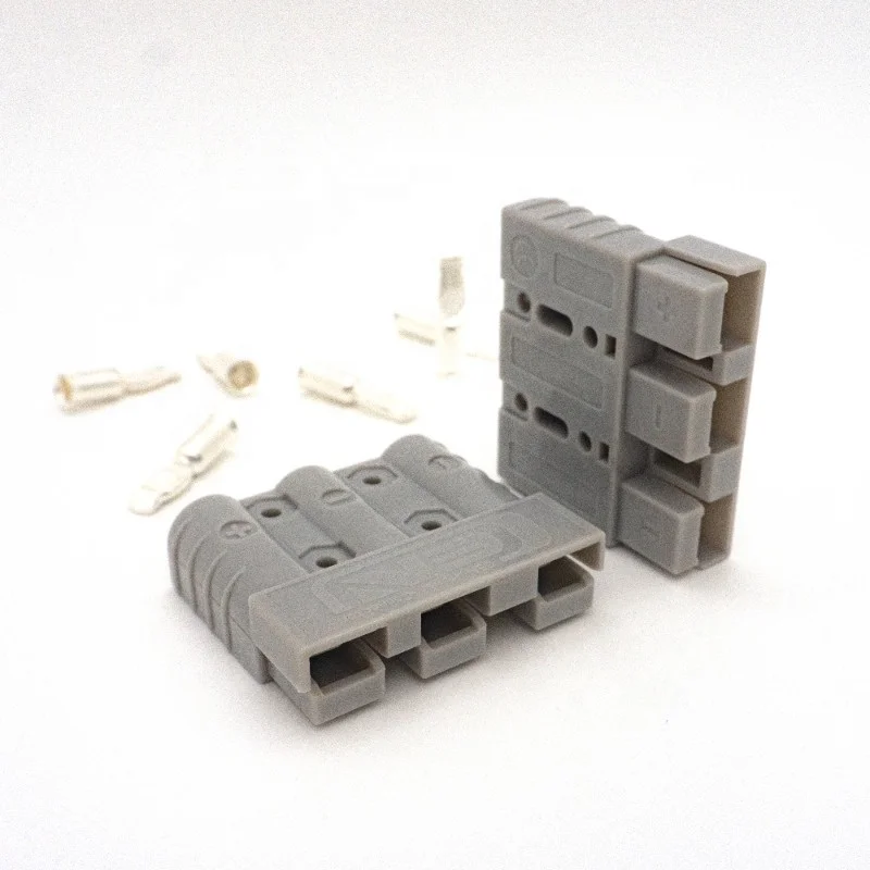 50A Andersons to XT60 10AWG Connector for Plug 3 Pin 50A/120A/175A/350A 600V High Current Gray Battery Charging Connector Plug