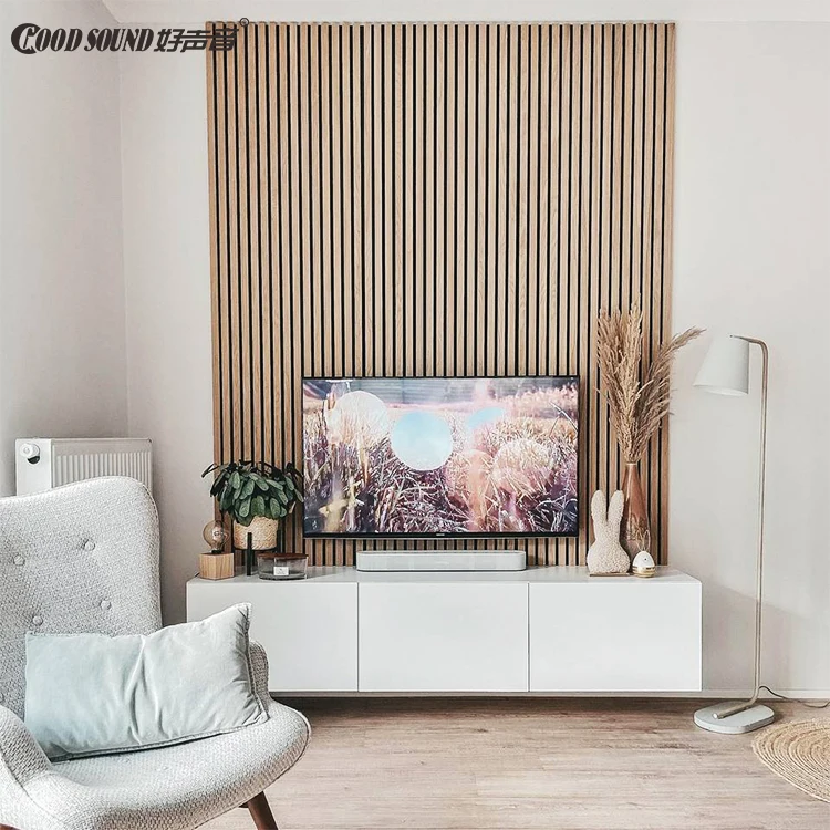 GoodSound Akupanel декор стен комнаты интерьер решетчатый деревянный шпон Mdf перфорированная акустическая
