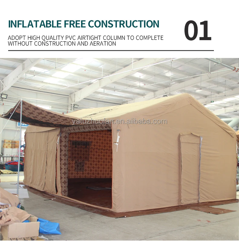 5*6m Qatar Canvas Tent Waterproof Outdoor Traveling Hiking Air Tent