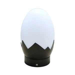 Vintage Modern round Egg Table Lamp for Home Living Room Ac-Powered with Remote Control Plastic Coffee Table Accessory