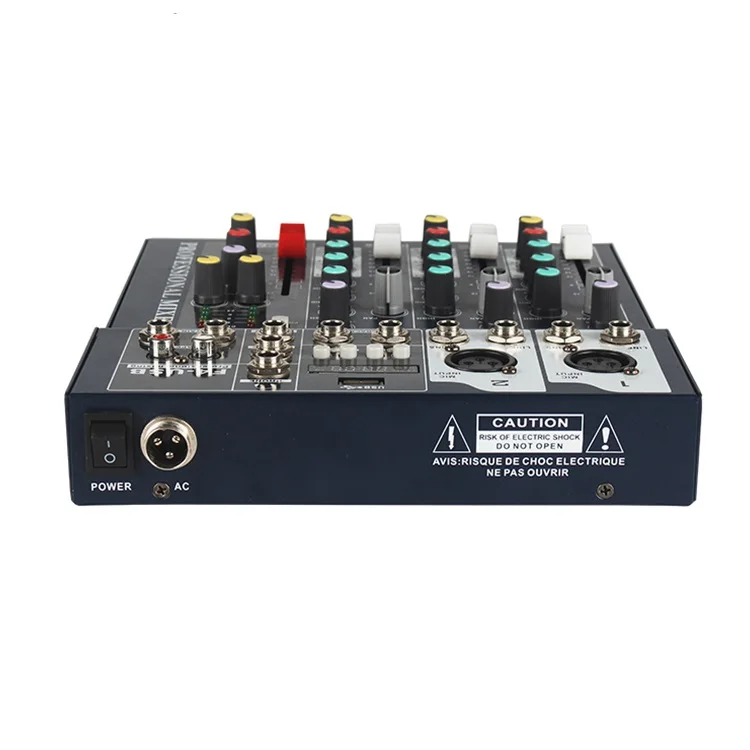 4チャンネルオーディオミキサー F4-USB - Bluetooth & USB対応、ライブ