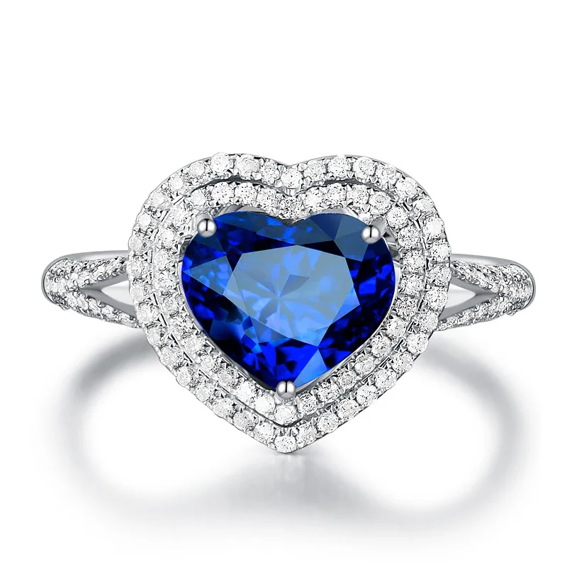 Newest Design Tanzanite Blue Sapphire Heart Ring Jewelry - Buy Blue  Sapphire Ring,Silver Heart Ring,Tanzanite Stone Ring Product on Alibaba.com