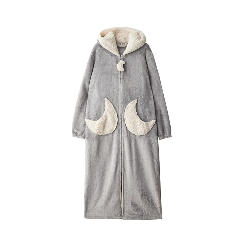 Blue Star Dressing Gown - Fleece Pullover with Zipper