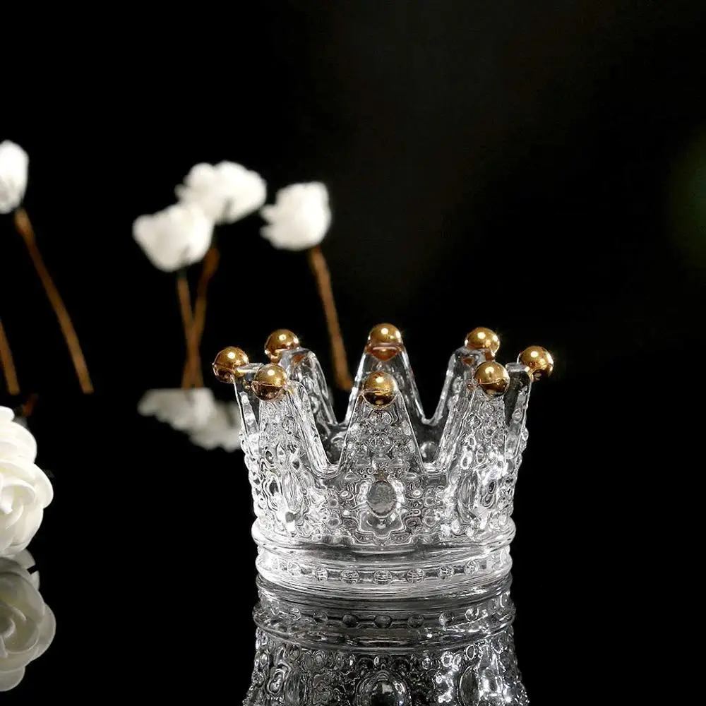 Wholesale Crown Shape Crystal Cigarette Ashtray Glass
