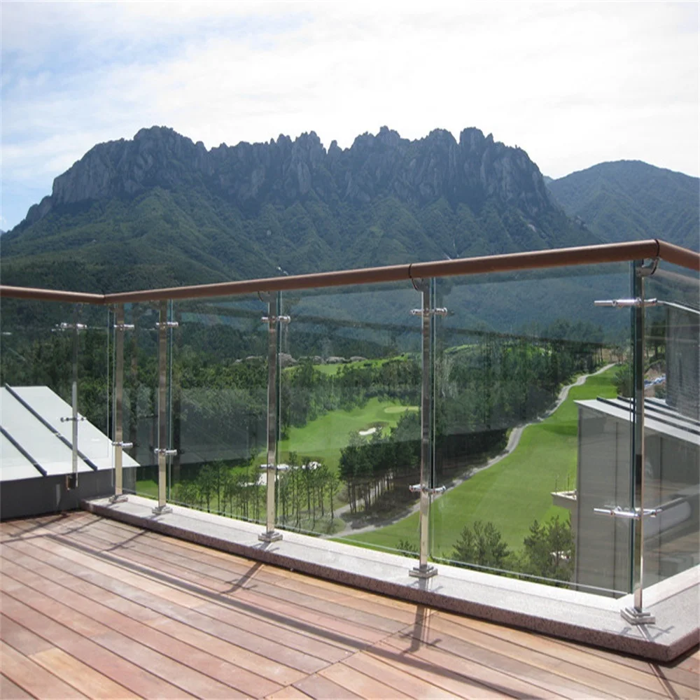 Factory price stainless balustrade handrail outdoor stainless steel baluster glass railing balcony railing manufacture