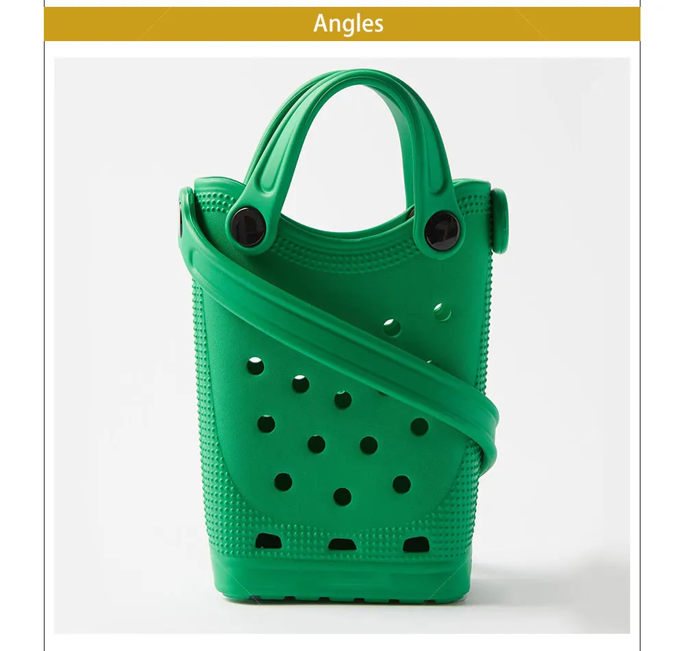 Croc Bag With Holes Waterproof Eva Custom Summer For Women Handbag Xl