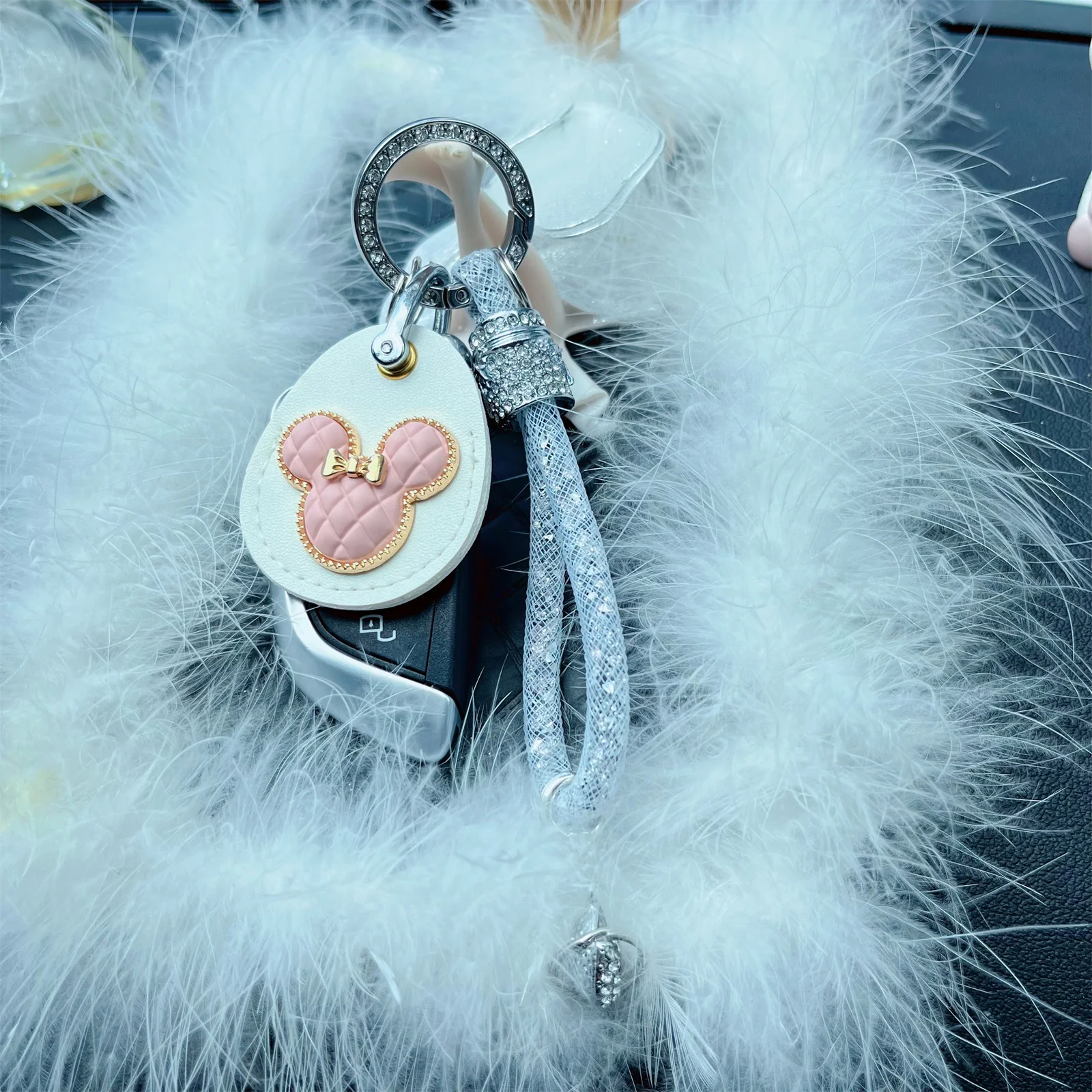 IRIVER BLANK Cute Bling Rhinestone Keychains for Women & Girls - Sparkle  and Shine Crystal Key Ring Charm for Handbags, Car Keys,Coin