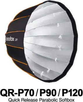 Godox QR-P120 47 Inch Quick-Setup Quick-Folding Parabolic Softbox Bowens Mount With Grid and Carrying Bag detail image