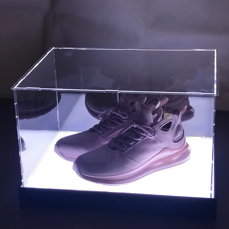 Factory Manufacturer Custom Clear Assembled Acrylic Sneaker Case Shoe