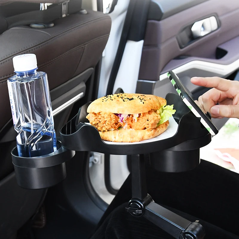 New Design Adjustable Cup Holder Tray For Car 360 Swivel Car Tray Table