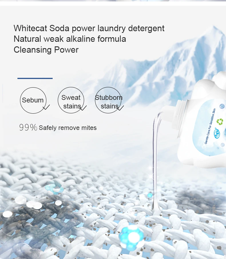 Liquid Laundry Detergent Eco-friendly 3kg SODA Natural Clean Stain Removal supplier