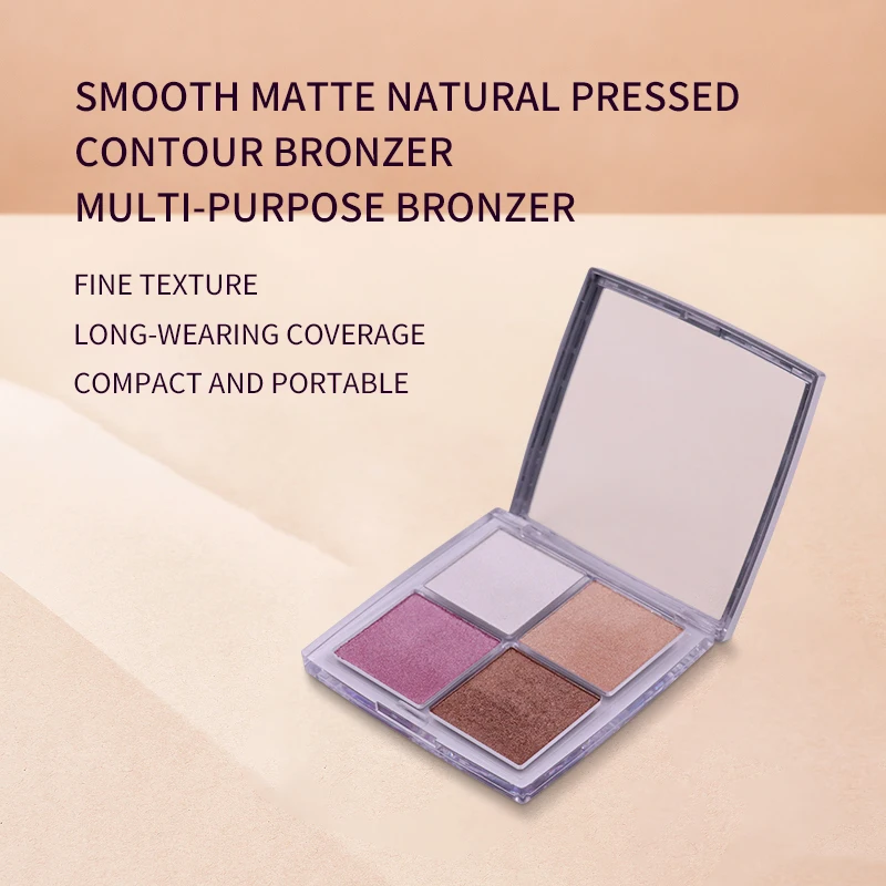 New Professional Cosmetic Eyeshadow Blusher Palette Private Label Vegan Shimmer Powder Blush Highlighter Palette supplier