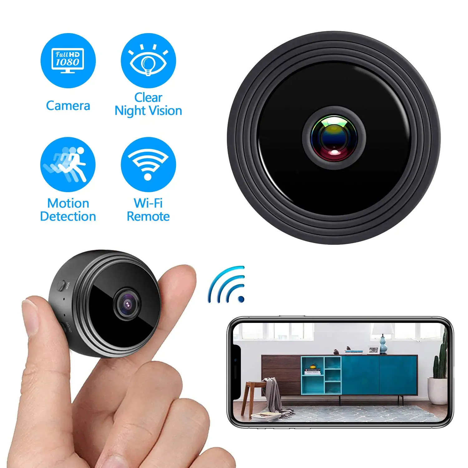 HD 1080P IP WIFI Sans Fil Caché Caméra Sécurité Vidéo Surveillance HD 1080P IP WIFI Sans Fil Caché Caméra Sécurité Vidéo Surveillance