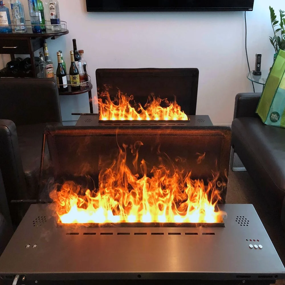 App Adjustable Fire Multiple Colors Changing 3D Electric Fireplace Water Vapor Steam Heating Fireplaces