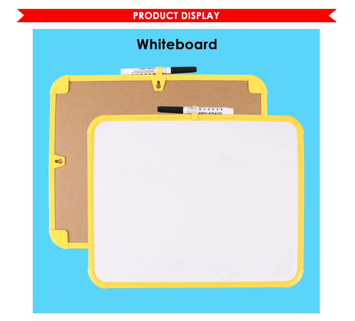 Foska Pe Framed Kids Dry Erase Writing White Board With Pen & Eraser