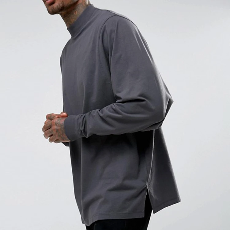 Men Full Hand Custom Printing Split Hem 