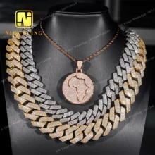 NEW ARRIVAL African Map Pendant Circle moissanite 925 Hip Hop iced out Pendant Jewelry Moissanite Pendant