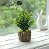 Jh2151: Maceta de madera para plantas, color verde.