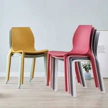 Wholesale Modern Plastic Backrest Dining Chairs, Simple and Stylish Restaurant Furniture, Suitable for Various Scenarios
