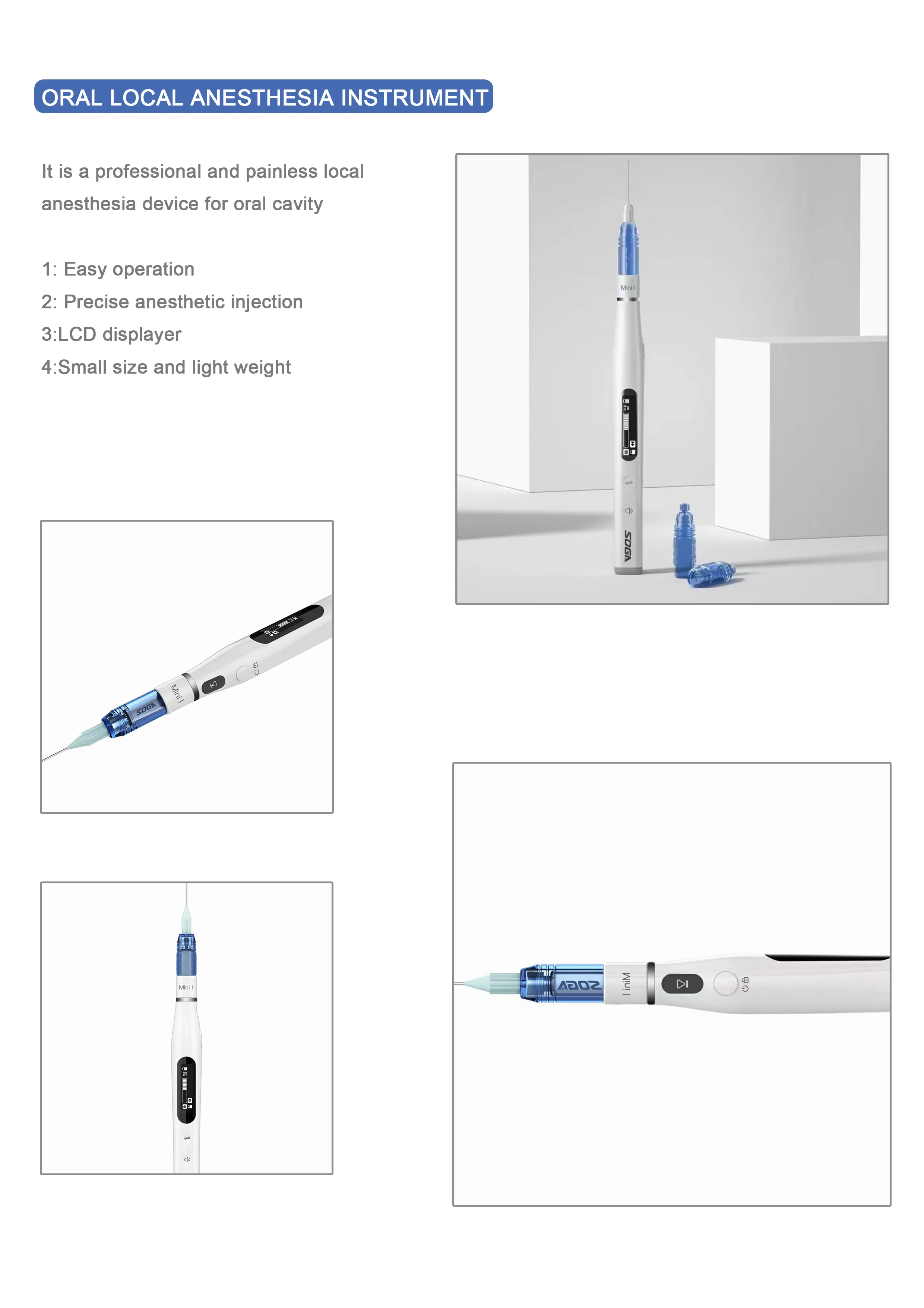 Painless anesthetic advice