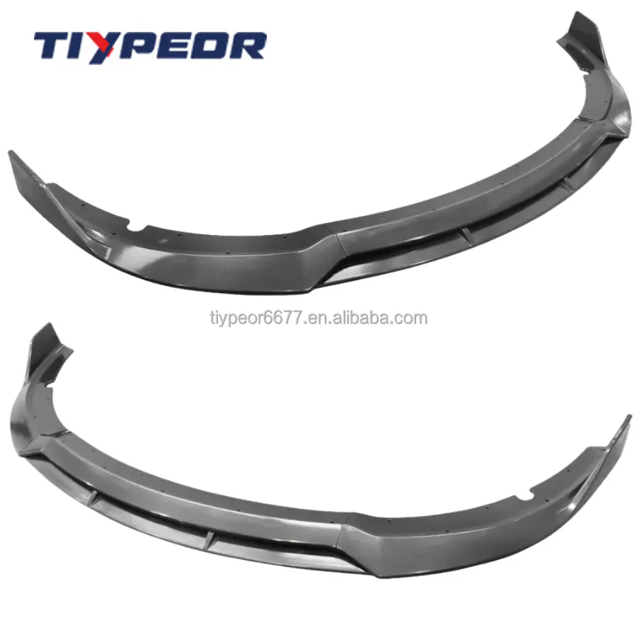 product tiypeor front splitter for 2015 2023 dodge charger srt v2 style front bumper lip abs 4pcs kit front lip bumper splitter-8