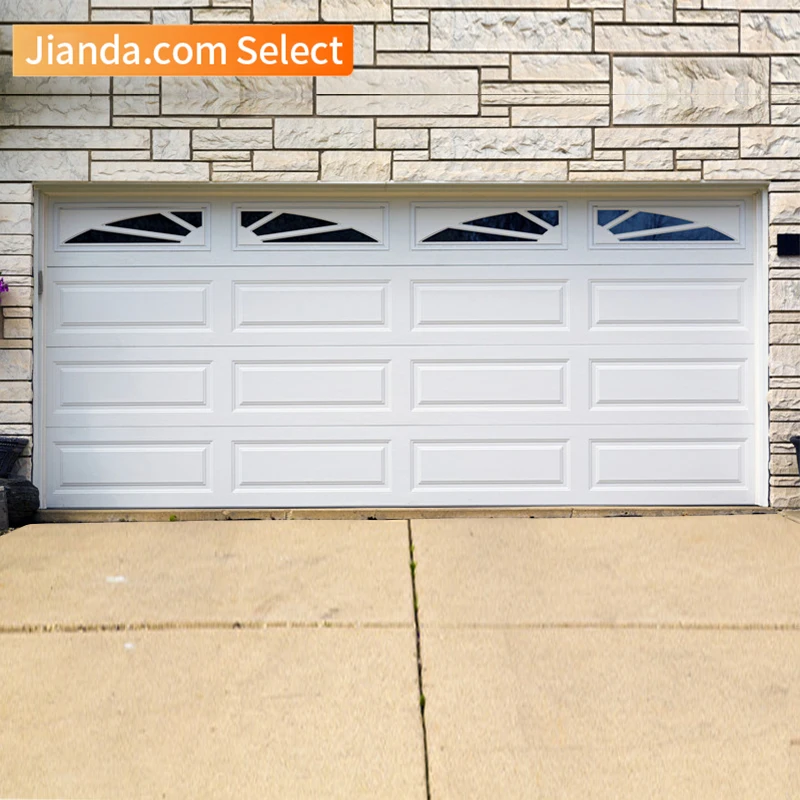 Electrical Front Double Door Design Two Car Garage Doors With CE Cert
