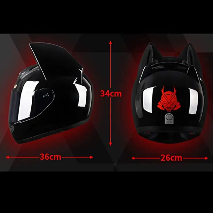 Casque De Moto Pour Hommes Visage Complet Oreilles De Chat Casque D Equitation Pour Motocyclette Buy Casque Integral Casco Moto Casque De Moto Chat Oreille Casque Moto Product On Alibaba Com