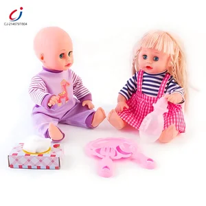 Juguetes De Munecas High Quality Lovely Toys 14 Inch Drinking Water Simulation Baby Doll Feeding Toys Sets
