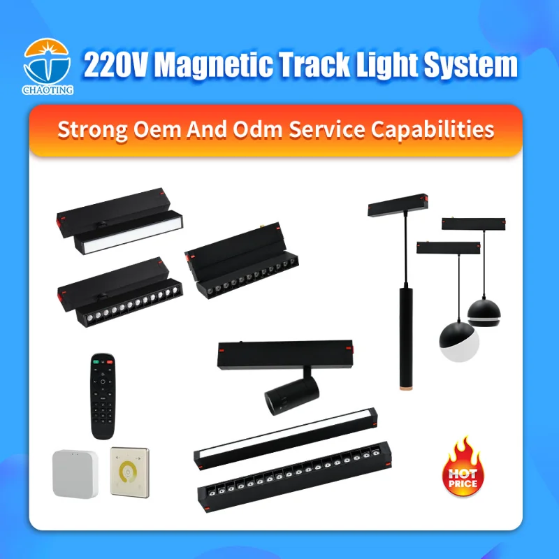 Sampo Lighting Smart Magnetic Led Track Light Rail System Product Show