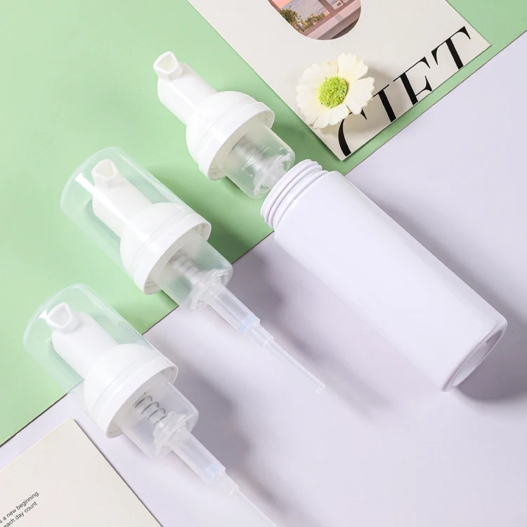 Plastic Transparent Foam Pump Bottle Dispenser for Liquid Soap, Shampoo and Skincare 30/410