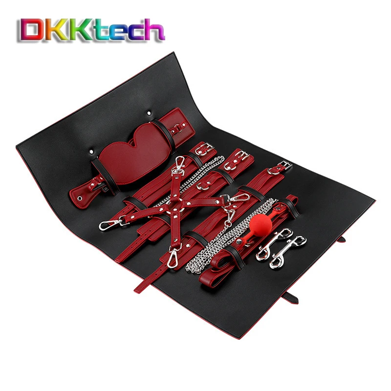 Sex Bondage Bdsm Restraints 10pcs Sm Adult Games Cuffs Gag Blindfold Spanking Sex Toys For Women 8935