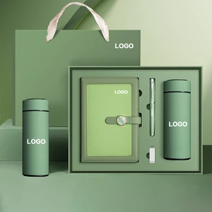 Customized A5 Luxury PU Leather Notebook Journal Business Promotional Hardcover Address Book with Pen Elegant Souvenir Gifts Set