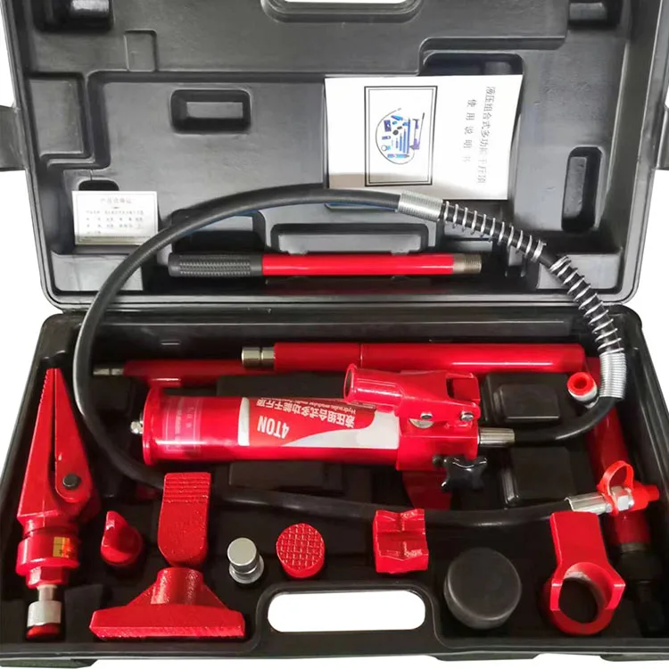 Kit Vérin Hydraulique 12 Tonnes Orion Motor Tech - Pour Réparation Carrosserie Et Châssis - Inclus Pompe Et Accessoires