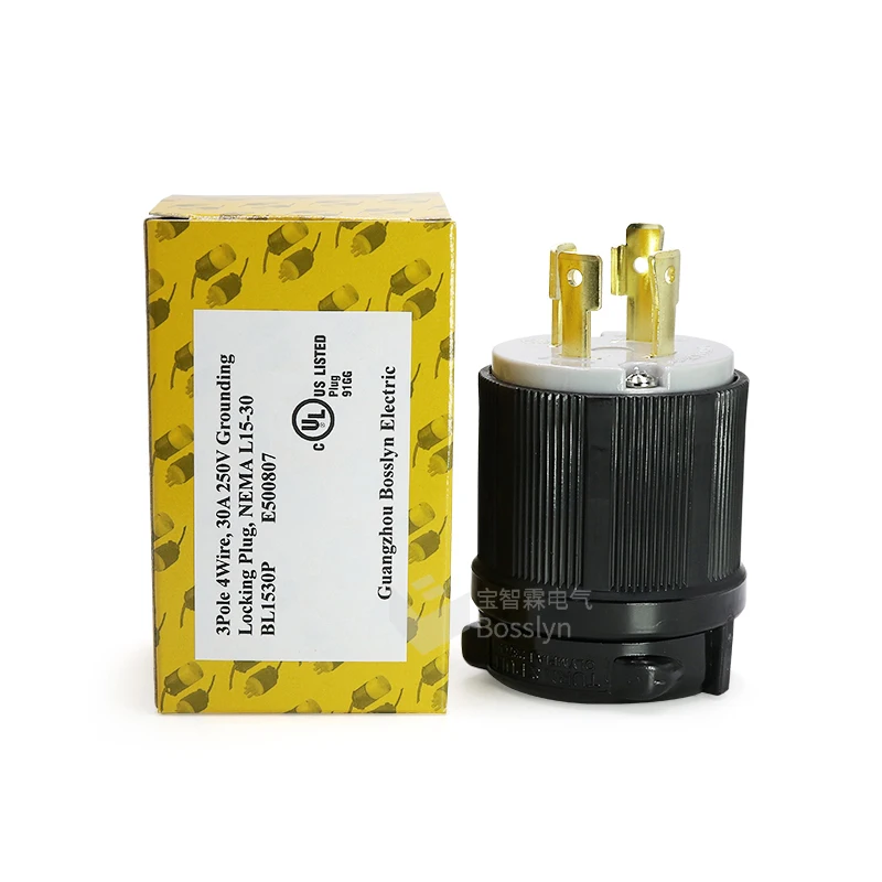 NEMA L15-20P Locking Plug - 20 Amp, 250VAC, 3P4W, Industrial Grade, CUL Listed - View #8