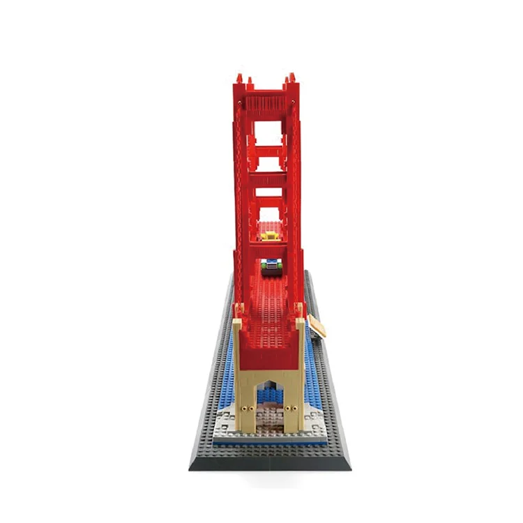 Mini Building Block Sets Model Toy Home Decoration Golden Gate Bridge Brick  Toys