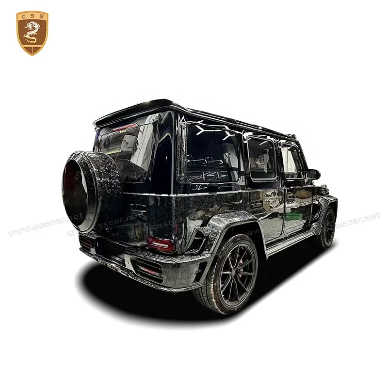 Update MSY Style Forged Carbon Bodykit for Mercedes Bens G Class W464 Body Kit Car Bumper Assembly Engine Hood Rear Roof Spoiler