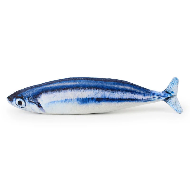 Wholesele Plush Simulation Fish With Catnip Animal Pets Interactive Toy Pet Cat Chew Toys In Stock