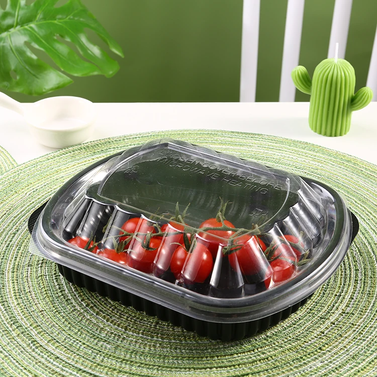 Disposable Plastic 24oz Food Container Food Catering Box Microwavable