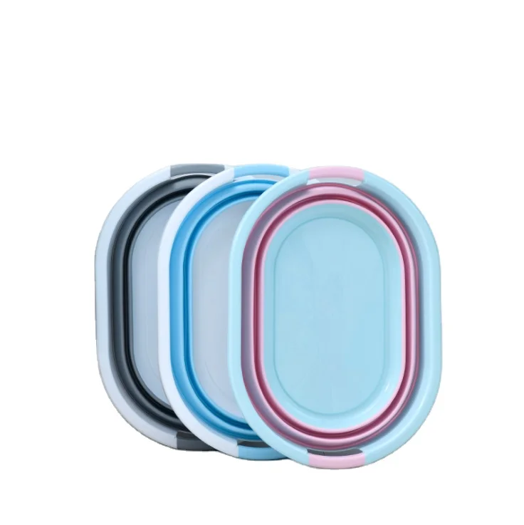 Plastic Folding Collapsible Foldable Storage Clothes Bathroom Washing Basket Large Bin Laundry Hamper
