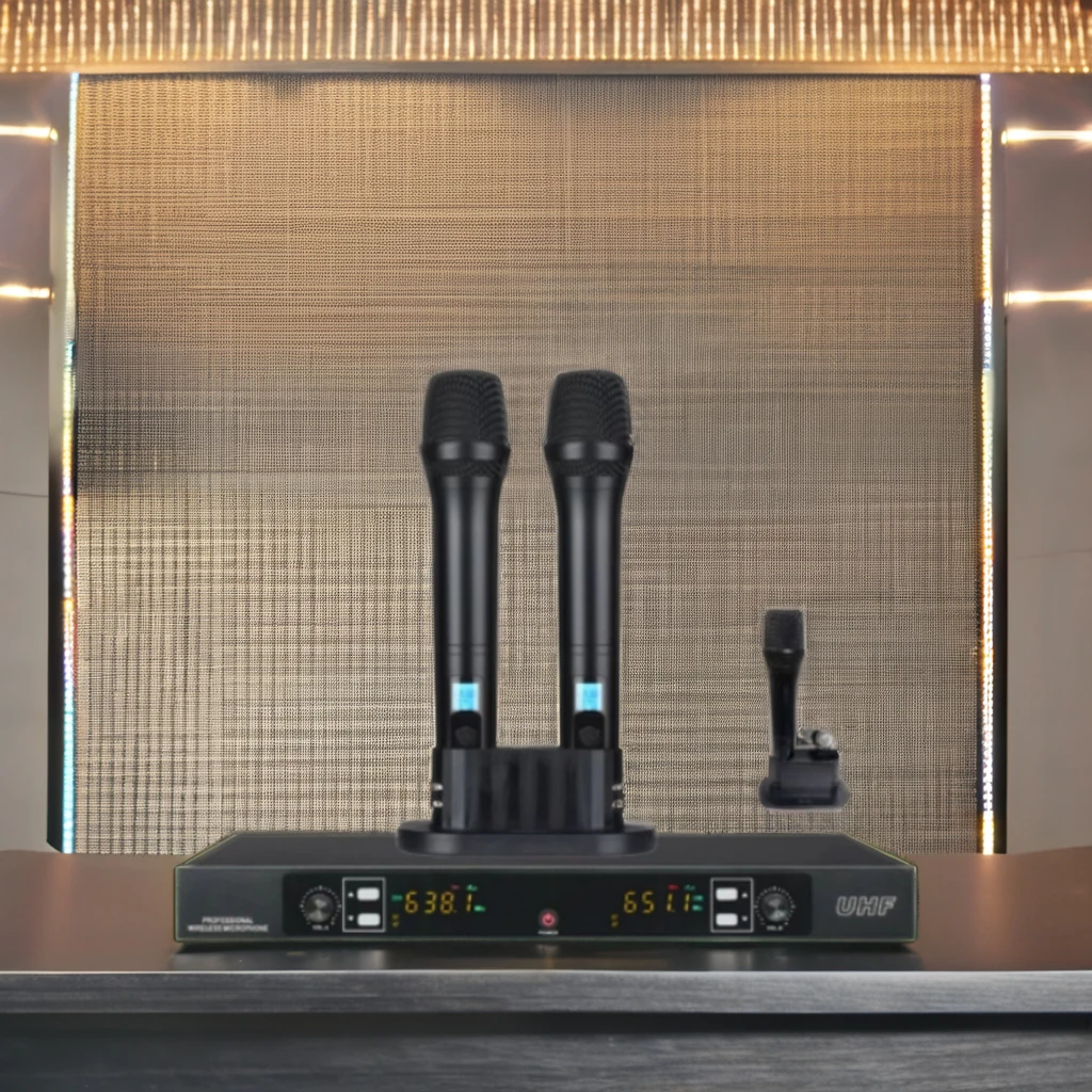 Professional Wireless Microphone Performance Singing Dynamic Microphone With Wireless Magnetic Charging Dock