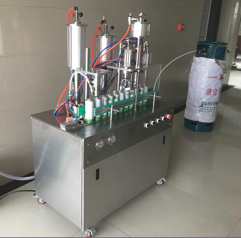 Полуавтоматическая аэрозольная машина для наполнения воздухом