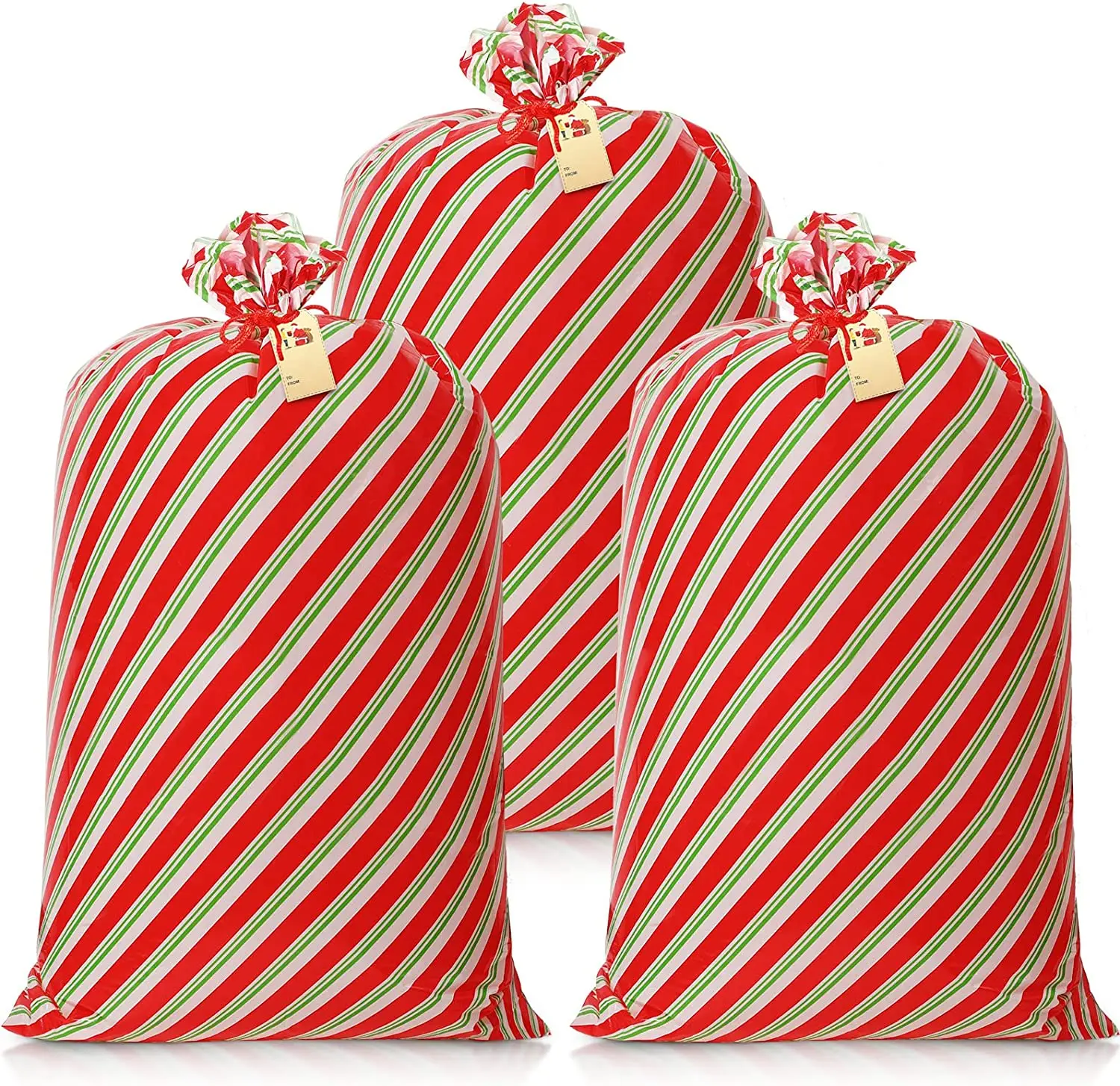 Sac cadeau rouge personnalisé Ne pas ouvrir avec poignée en corde