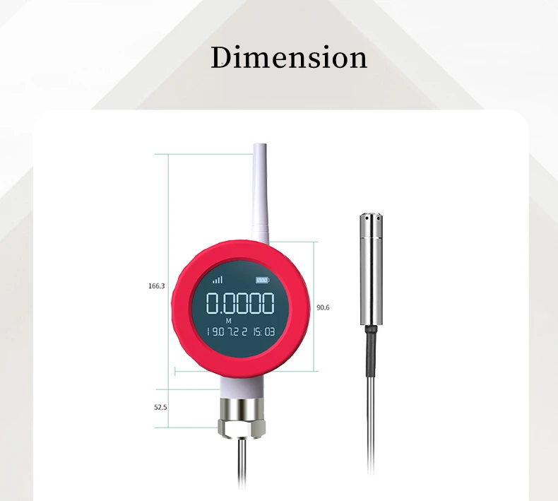 High Quality NB-IoT Wireless Digital Liquid Level Sensor Smart Liquid Water Fuel tank Level Gauge 4-20mA