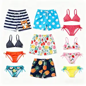 Sublimation Printing Rash-free Liner Stripes Quick-dry Polyester Swimwear Long Swim Shorts Swim Trunks Board Shorts with Liner