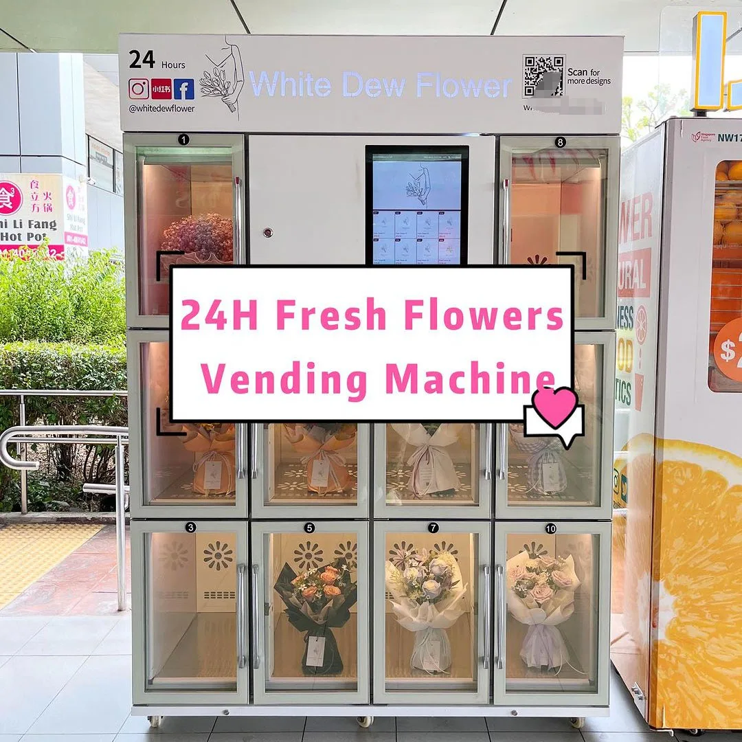New Trend Automatic Flower Vending Machine Subway Use Fresh Flower Vending Machine for Sale