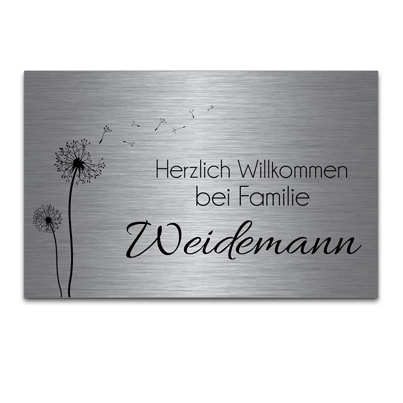 Wholesale custom high grade office building or home brushed stainless steel UV or etched outdoor metal plaque From