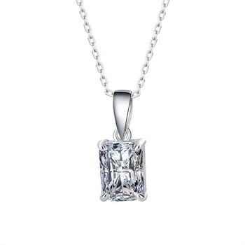 2025 New Arrival 925 Sterling Silver Pendant Necklace for Women Luxury Female 1CT D VVS Cut Moissanite Pendant Necklace Jewelry