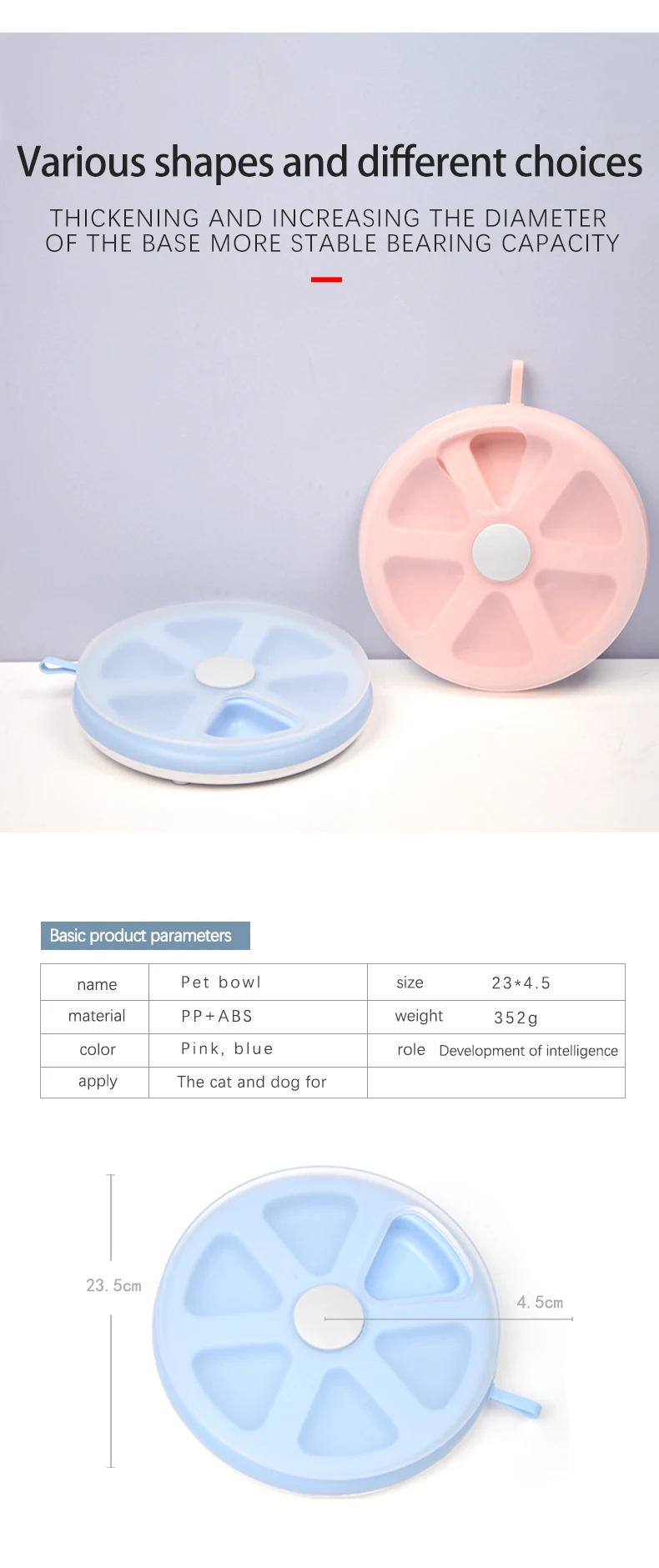Whole Sale High Quality Pet Food Bowl Slow Feeder Puzzle Interactive Slow Pet Feeder Dog Treat Dispensing Feed manufacture